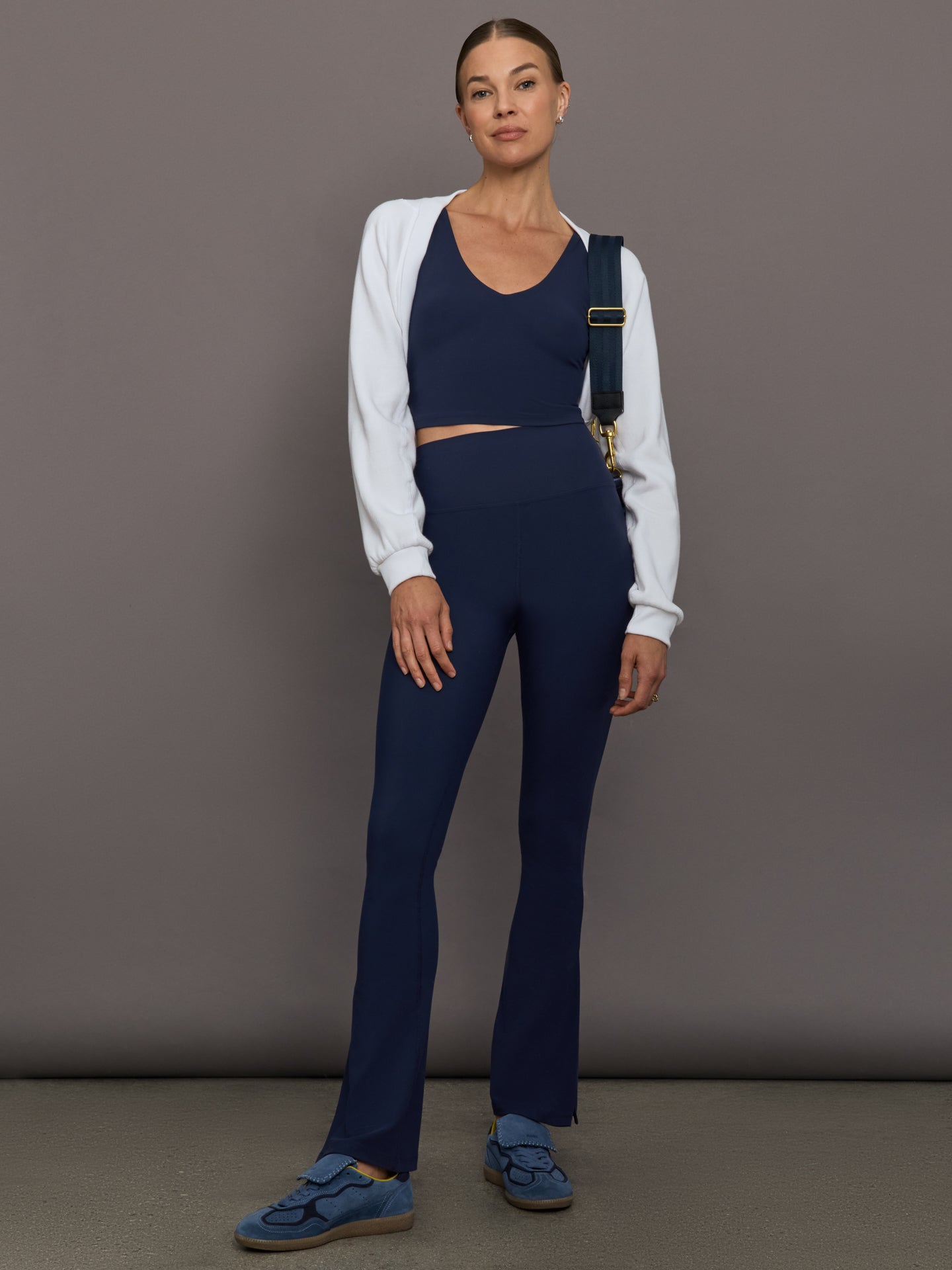 Carbon38 Split Bootcut Legging in Melt - Navy Blazer