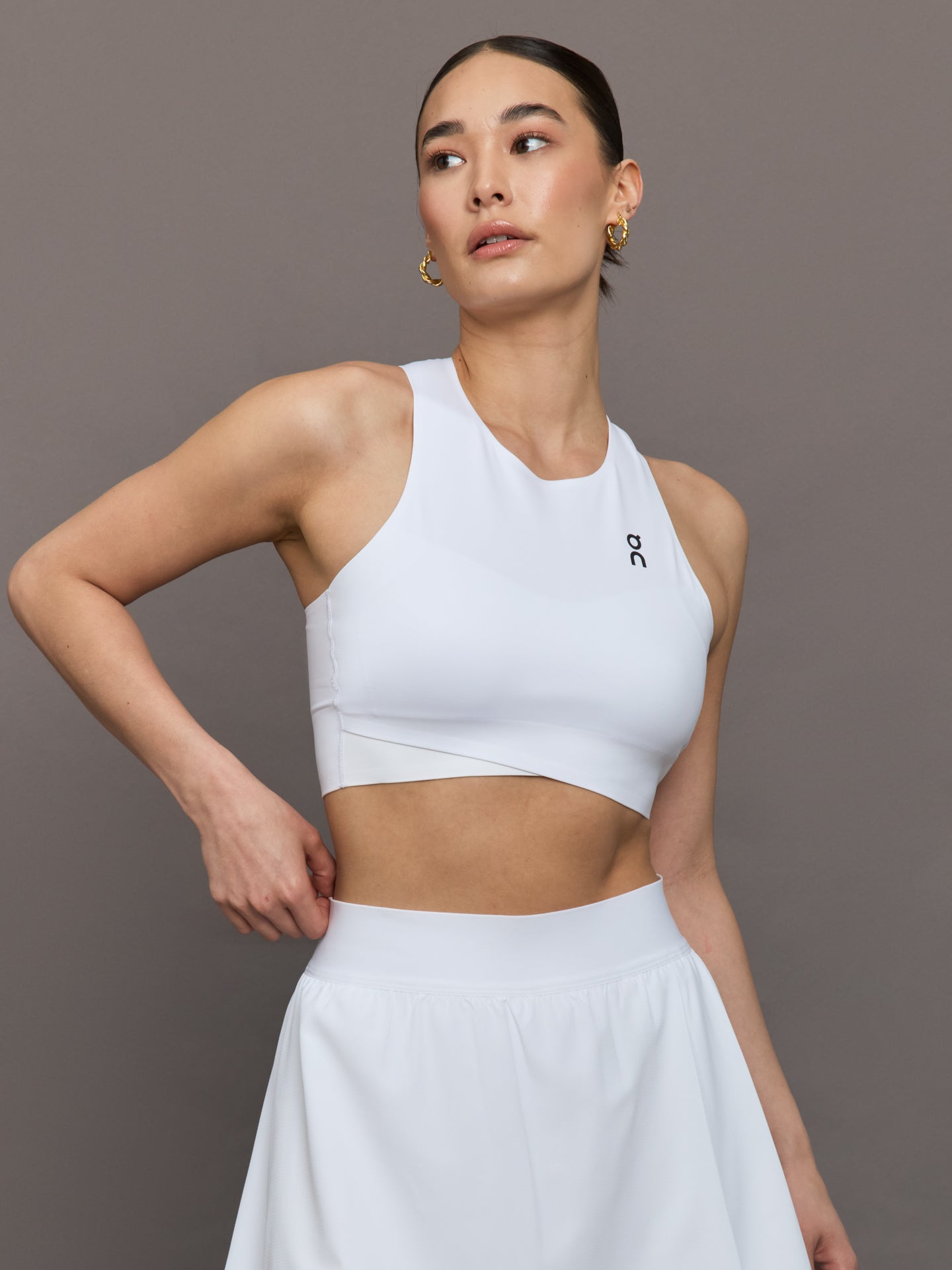 Carbon38 Court Crop Top - White