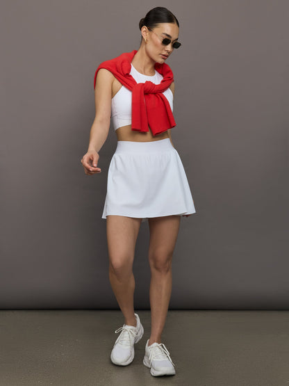 Carbon38 Court Crop Top - White