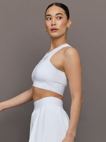 Carbon38 Court Crop Top - White
