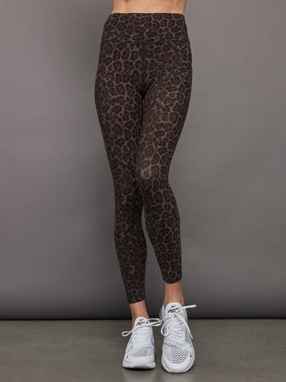Carbon38 High Rise Legging in Melt - Leopard Print