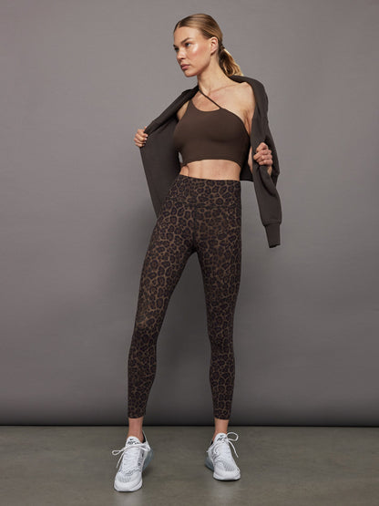 Carbon38 High Rise Legging in Melt - Leopard Print