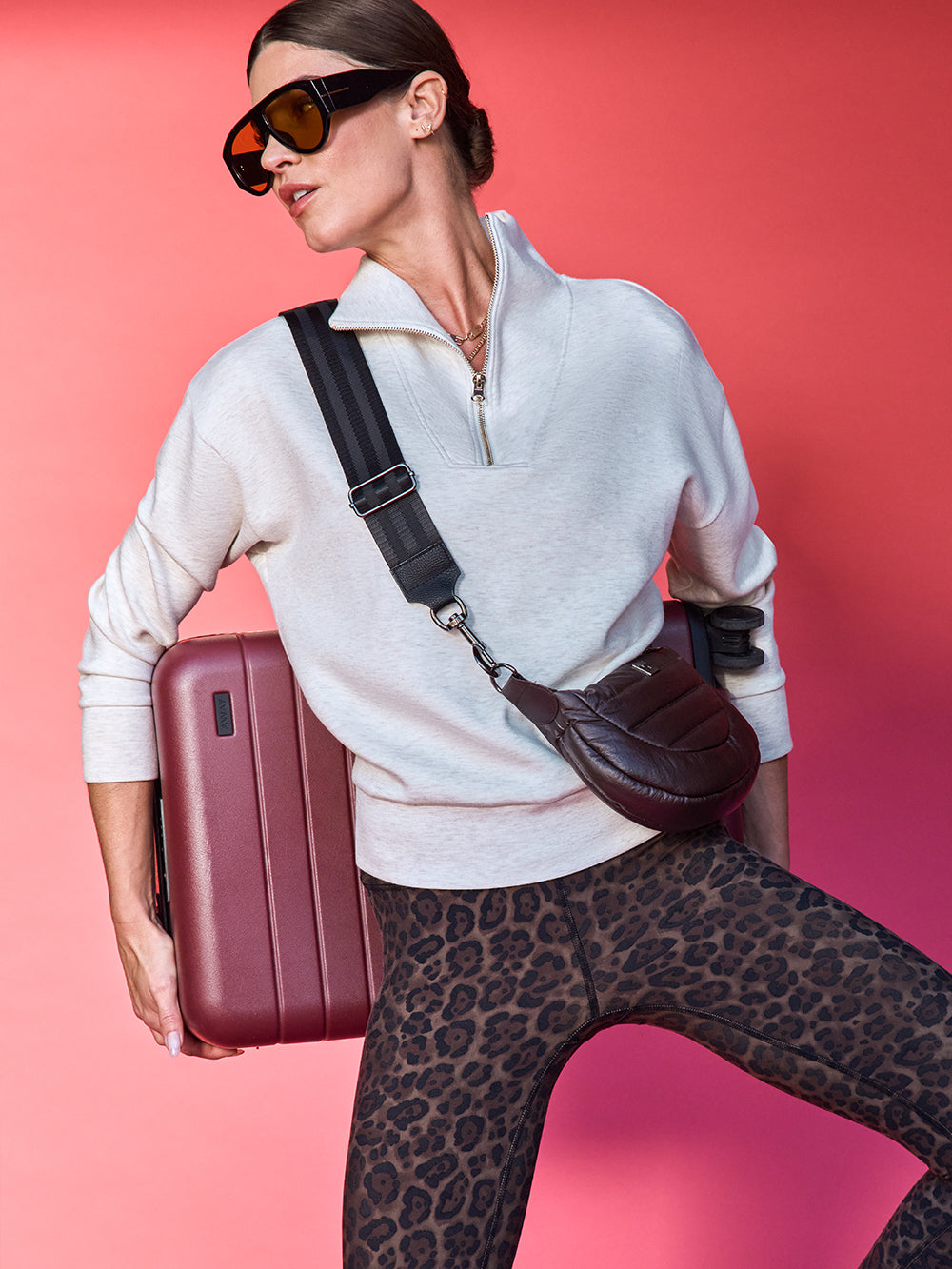 Carbon38 High Rise Legging in Melt - Leopard Print