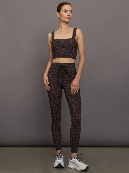 Carbon38 Square Neck Bra Top in Melt - Leopard Print