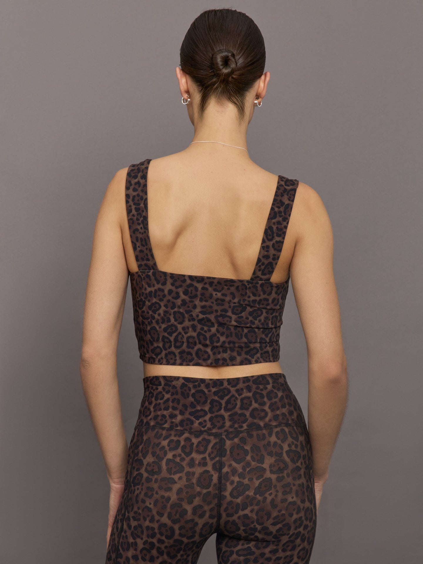 Carbon38 Square Neck Bra Top in Melt - Leopard Print
