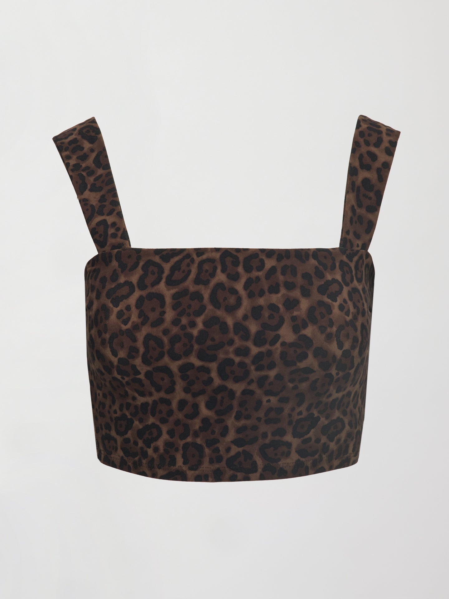 Carbon38 Square Neck Bra Top in Melt - Leopard Print