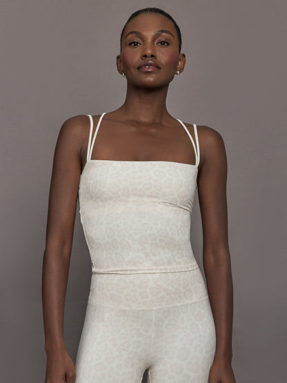 Carbon38 Strappy Tank in Melt - Snow Leopard