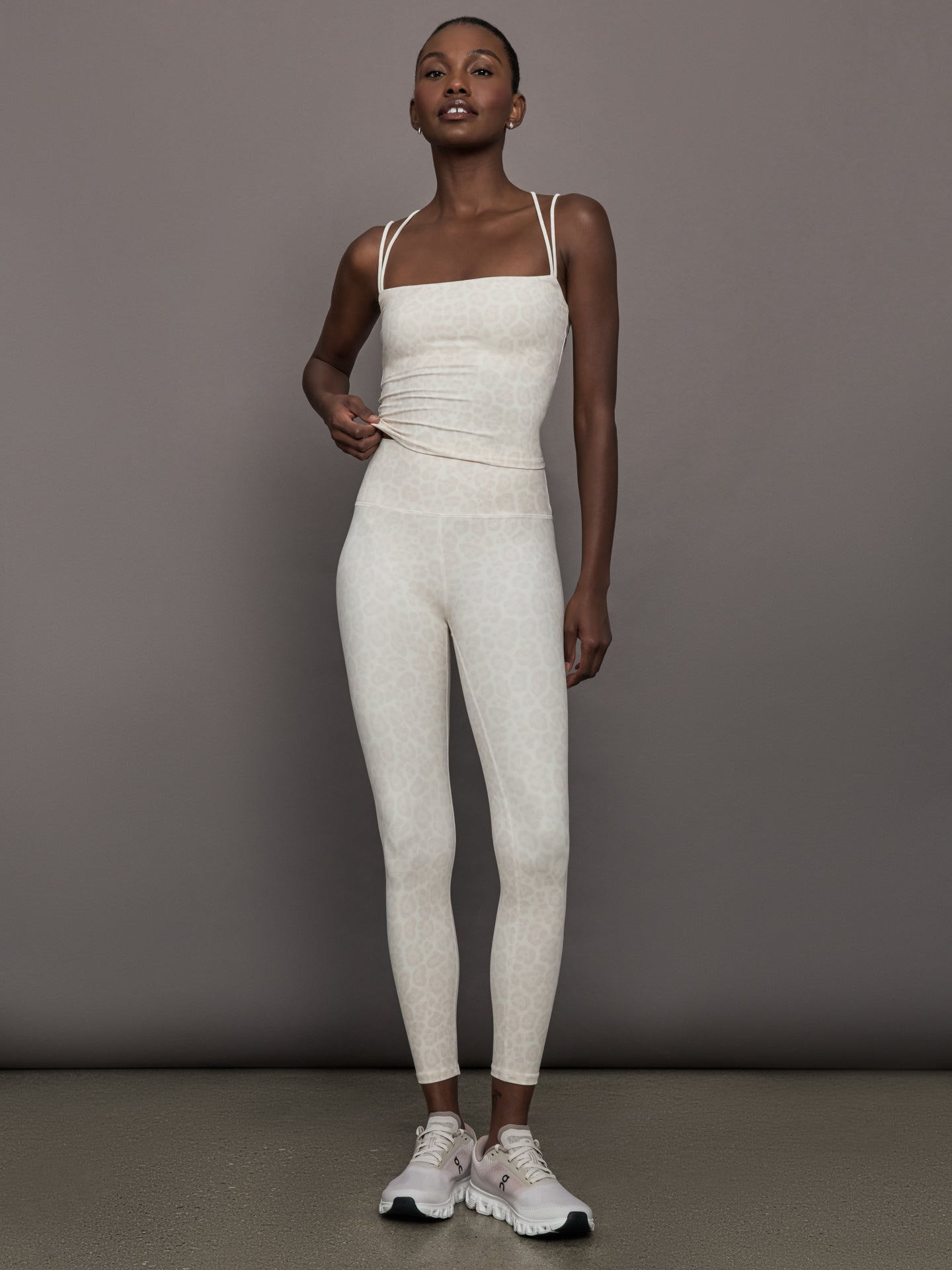 Carbon38 Strappy Tank in Melt - Snow Leopard