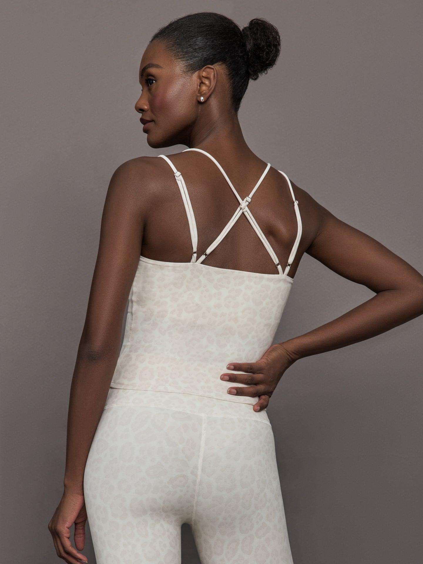 Carbon38 Strappy Tank in Melt - Snow Leopard
