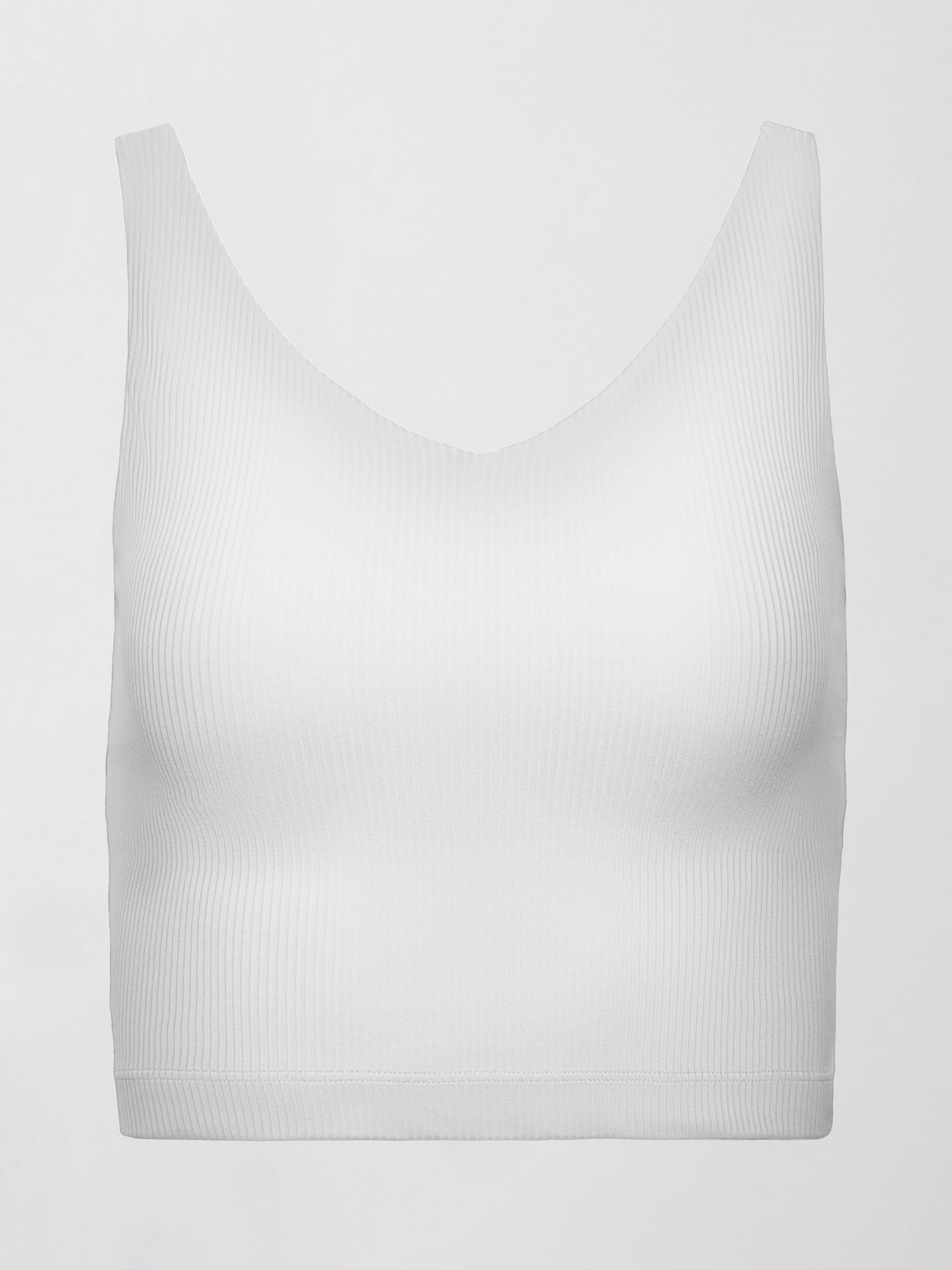 Carbon38 V-Neck Tank in Ribbed Melt - White