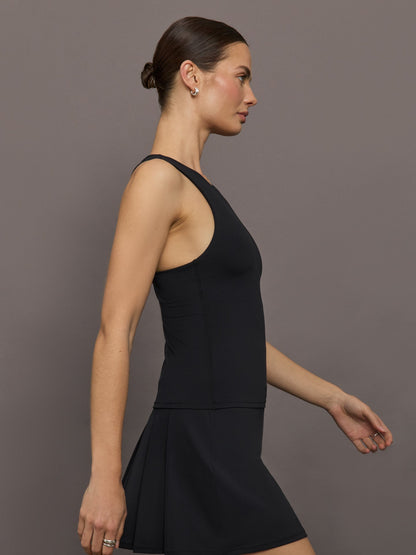 Carbon38 Racer High Neck Active Tank in Diamond Compression - Black