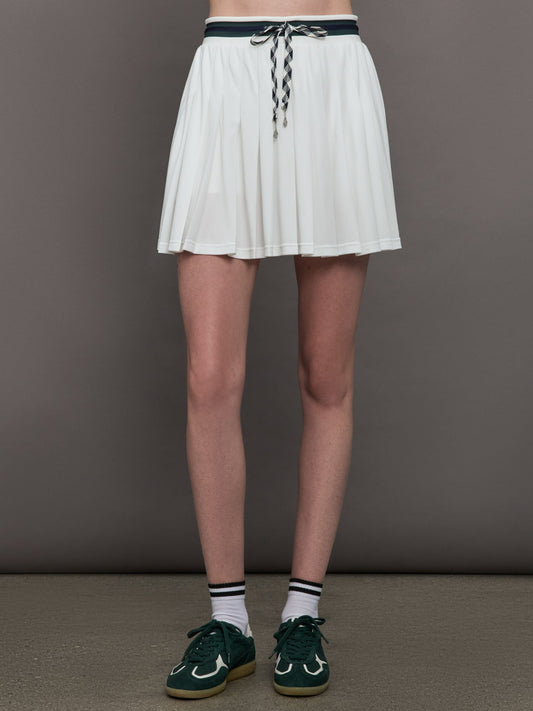 Carbon38 Laver Cadiz Pleated Skirt - White