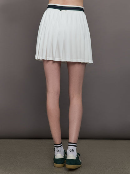 Carbon38 Laver Cadiz Pleated Skirt - White