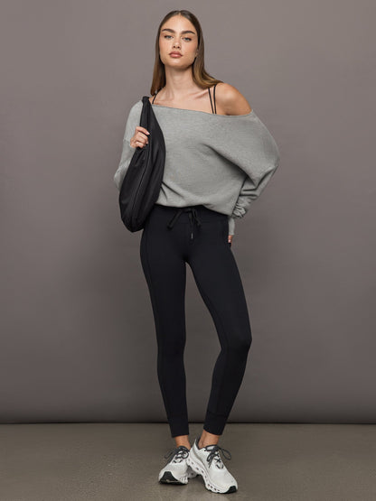 Carbon38 High Rise Pocket Legging in Melt - Black