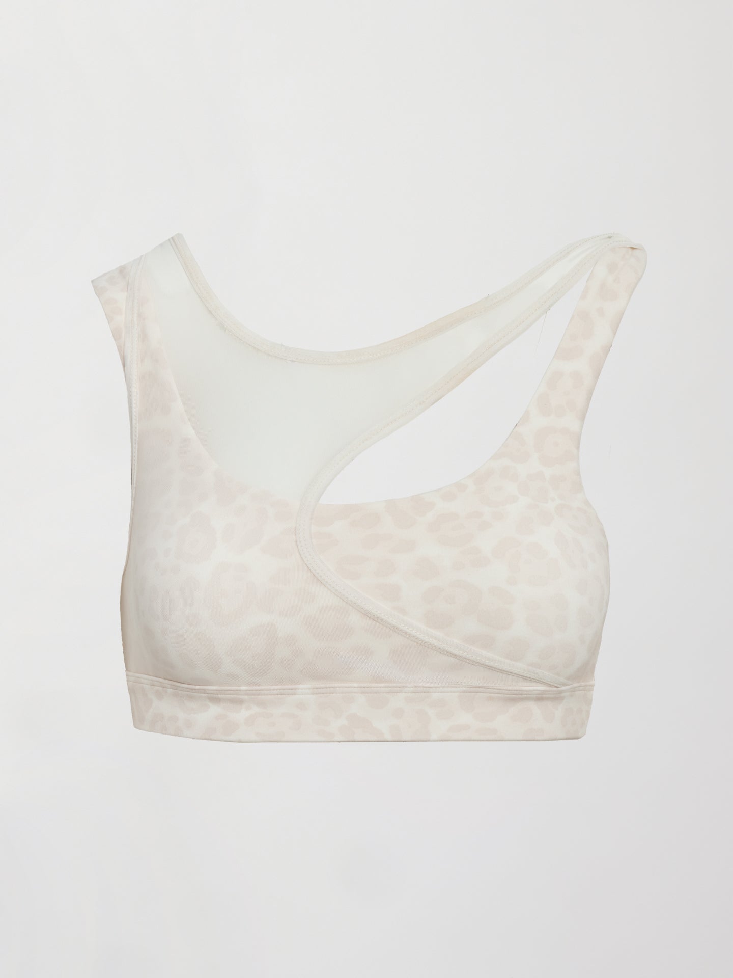 Carbon38 Mesh Overlay Bra in Melt - Snow Leopard
