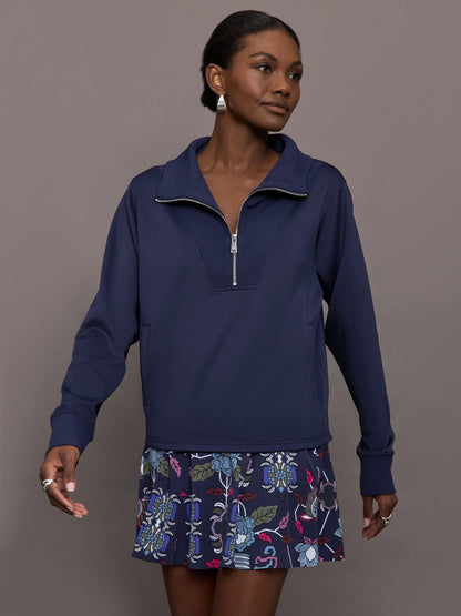 Carbon38 Wren 1/4 Zip - Maltese Blue