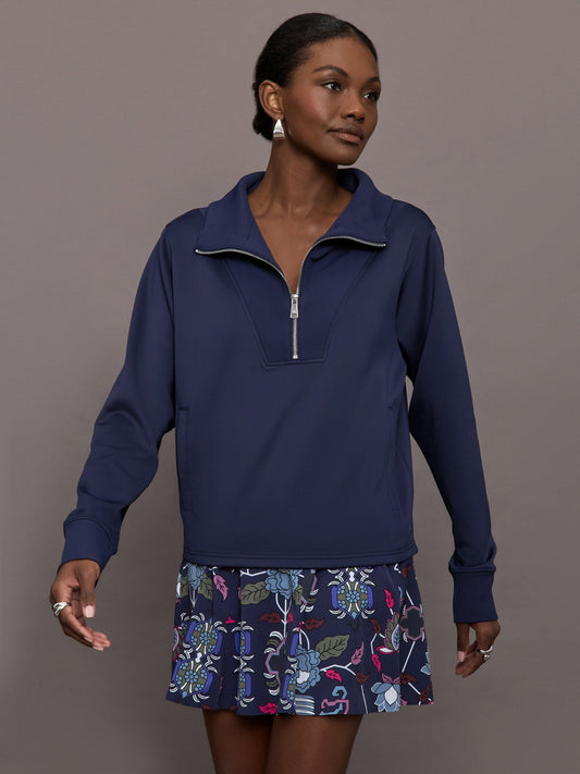 Carbon38 Wren 1/4 Zip - Maltese Blue
