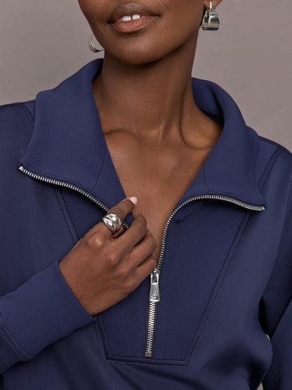Carbon38 Wren 1/4 Zip - Maltese Blue