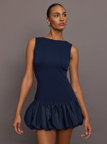 Carbon38 Drop Waist Bubble Dress - Navy