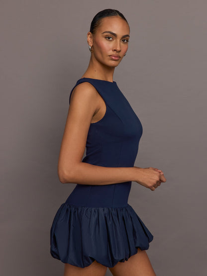 Carbon38 Drop Waist Bubble Dress - Navy