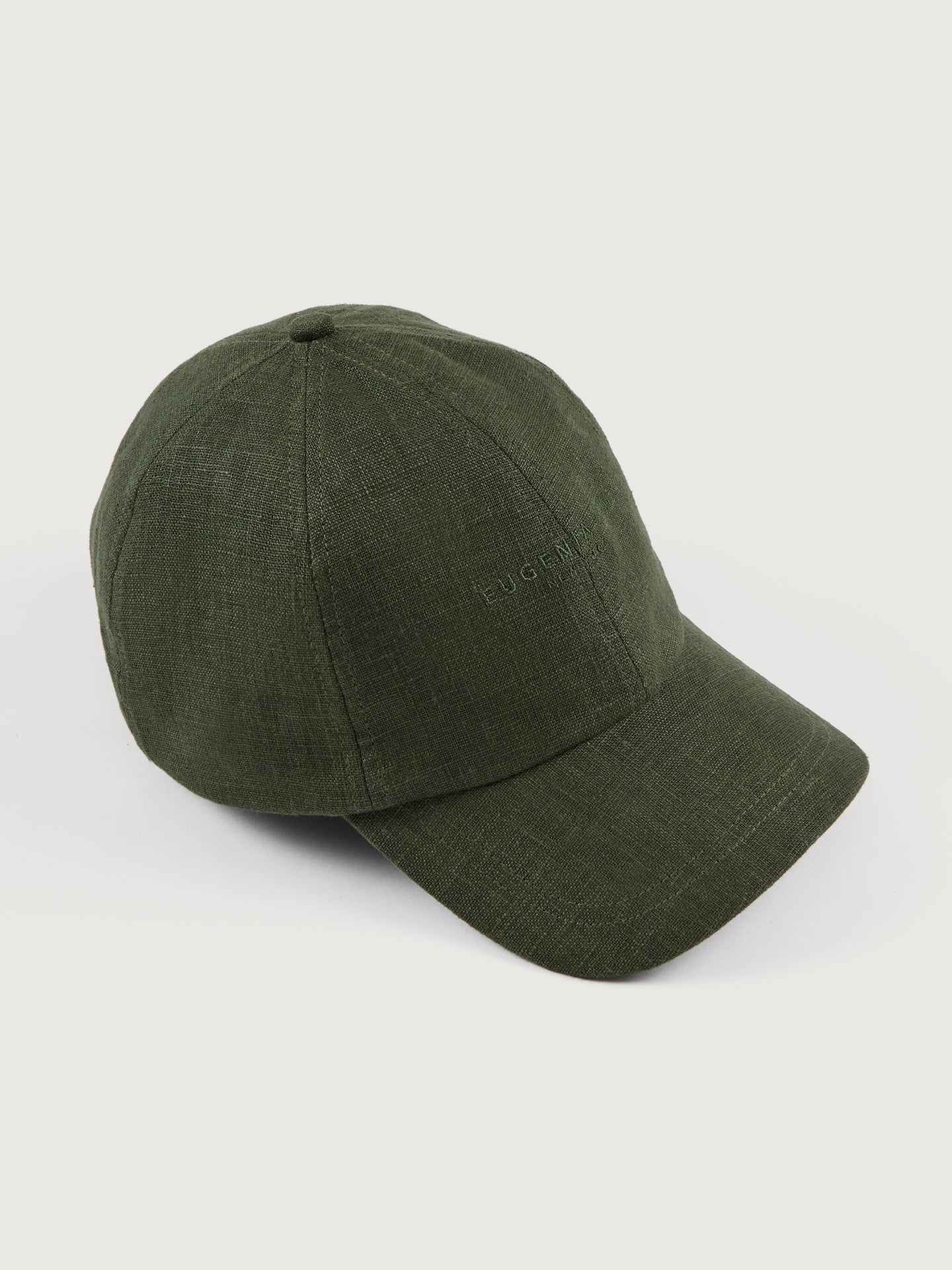 Carbon38 Lo Linen Baseball Cap - Olive