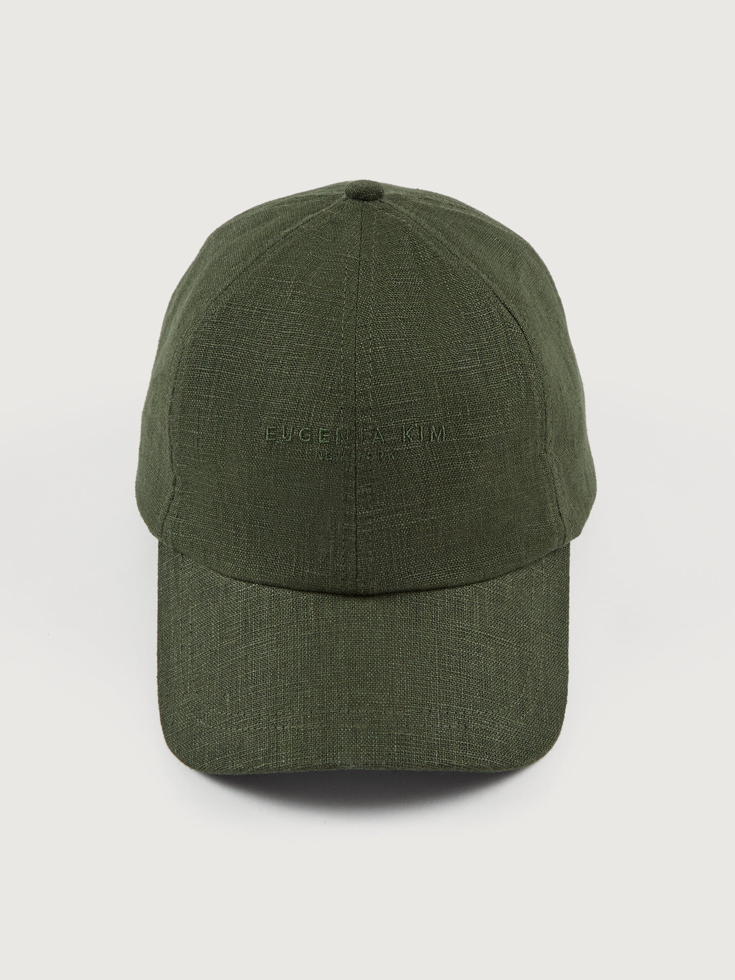 Carbon38 Lo Linen Baseball Cap - Olive