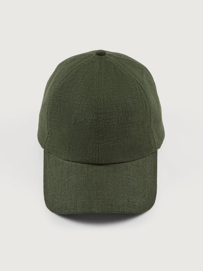 Carbon38 Lo Linen Baseball Cap - Olive