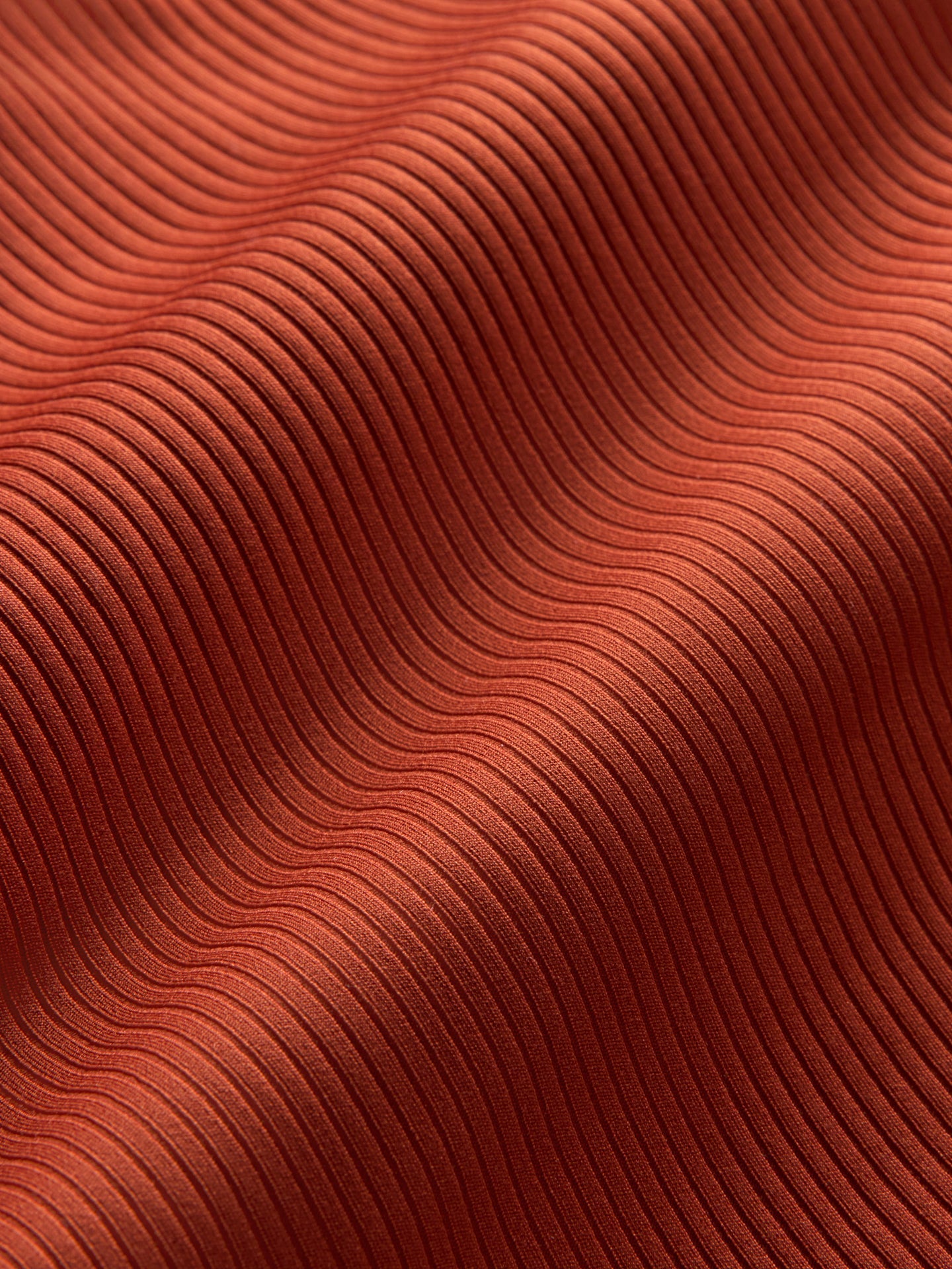 Carbon38 High Neck Tank Dress in Ribbed Melt - Terracotta