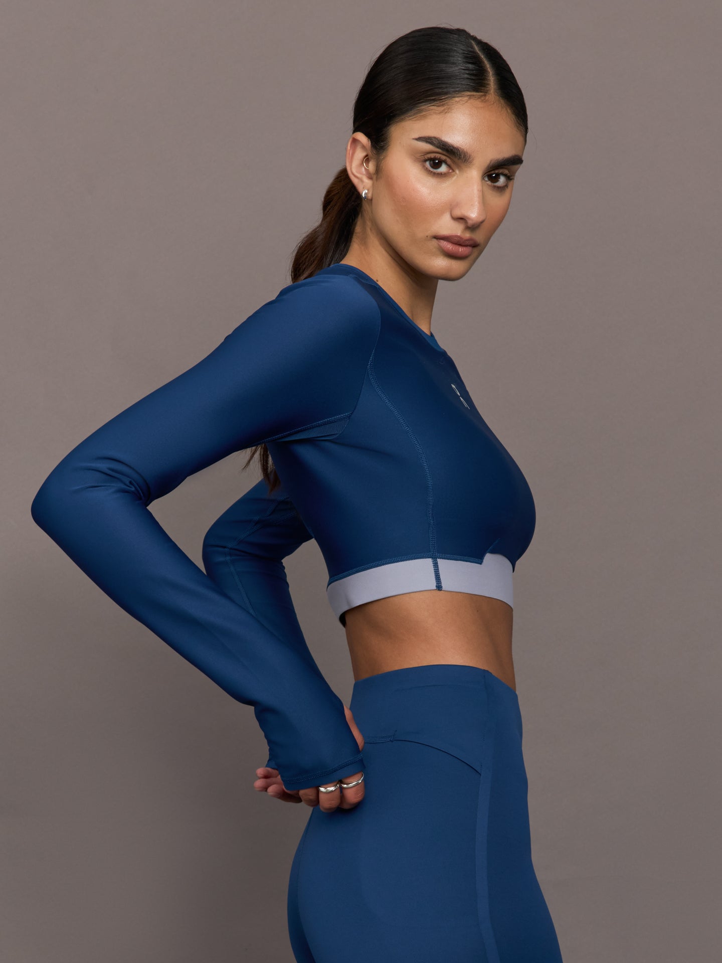 Carbon38 Train Long Sleeve Crop - Tempest