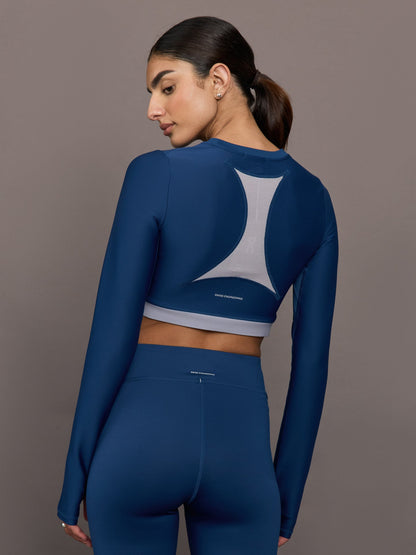 Carbon38 Train Long Sleeve Crop - Tempest