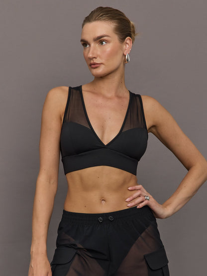 Carbon38 Solstice Longline Bra - Black