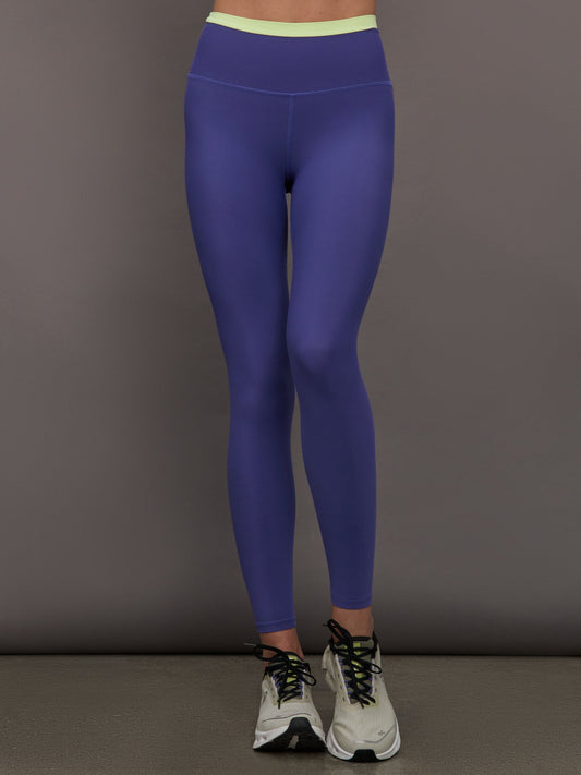Carbon38 Contrast Waistband Legging in Melt - Future Dusk / Matcha