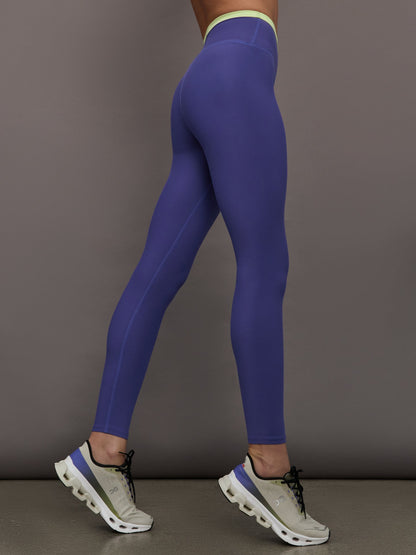 Carbon38 Contrast Waistband Legging in Melt - Future Dusk / Matcha