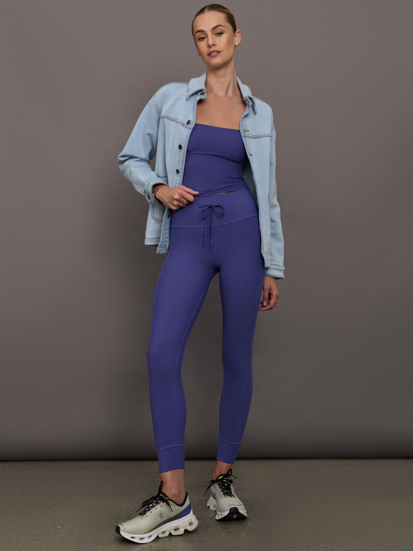 Carbon38 High Rise Sport Pocket Legging in Melt - Future Dusk