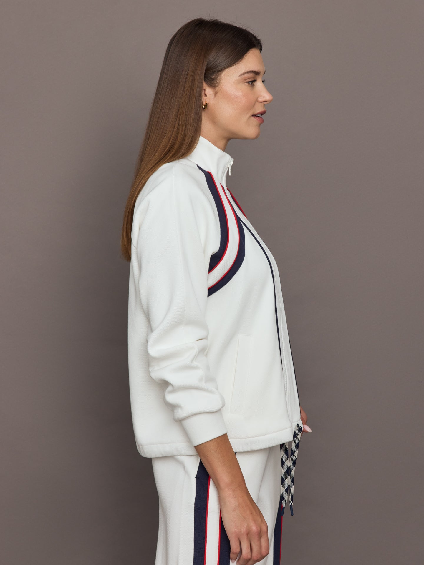 Carbon38 Pacific Morgan Zip Up Jacket - White