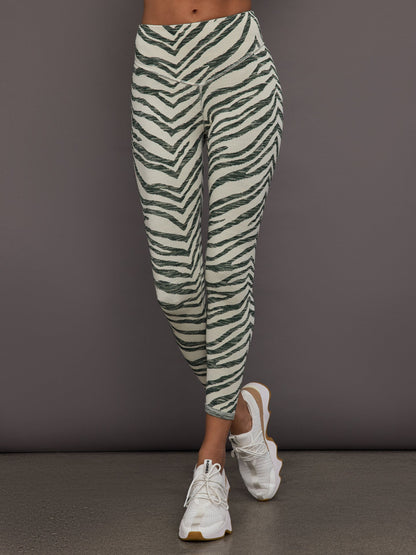 Carbon38 Reversible 25in High Midi Pant - Green