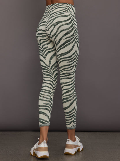 Carbon38 Reversible 25in High Midi Pant - Green