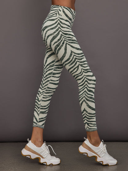 Carbon38 Reversible 25in High Midi Pant - Green