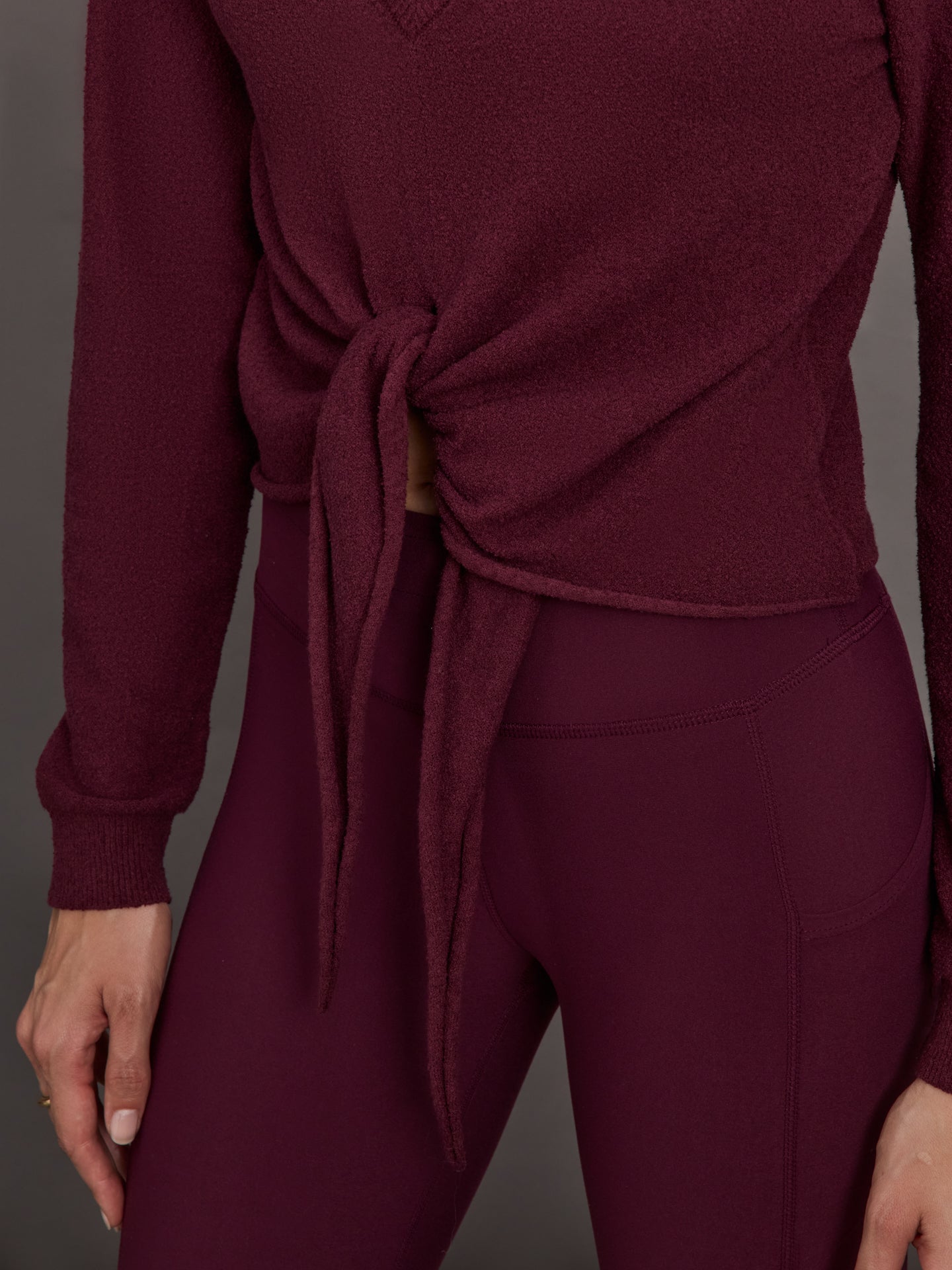 Carbon38 Knot Front Sweater - Fig