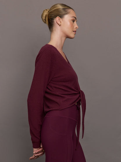 Carbon38 Knot Front Sweater - Fig