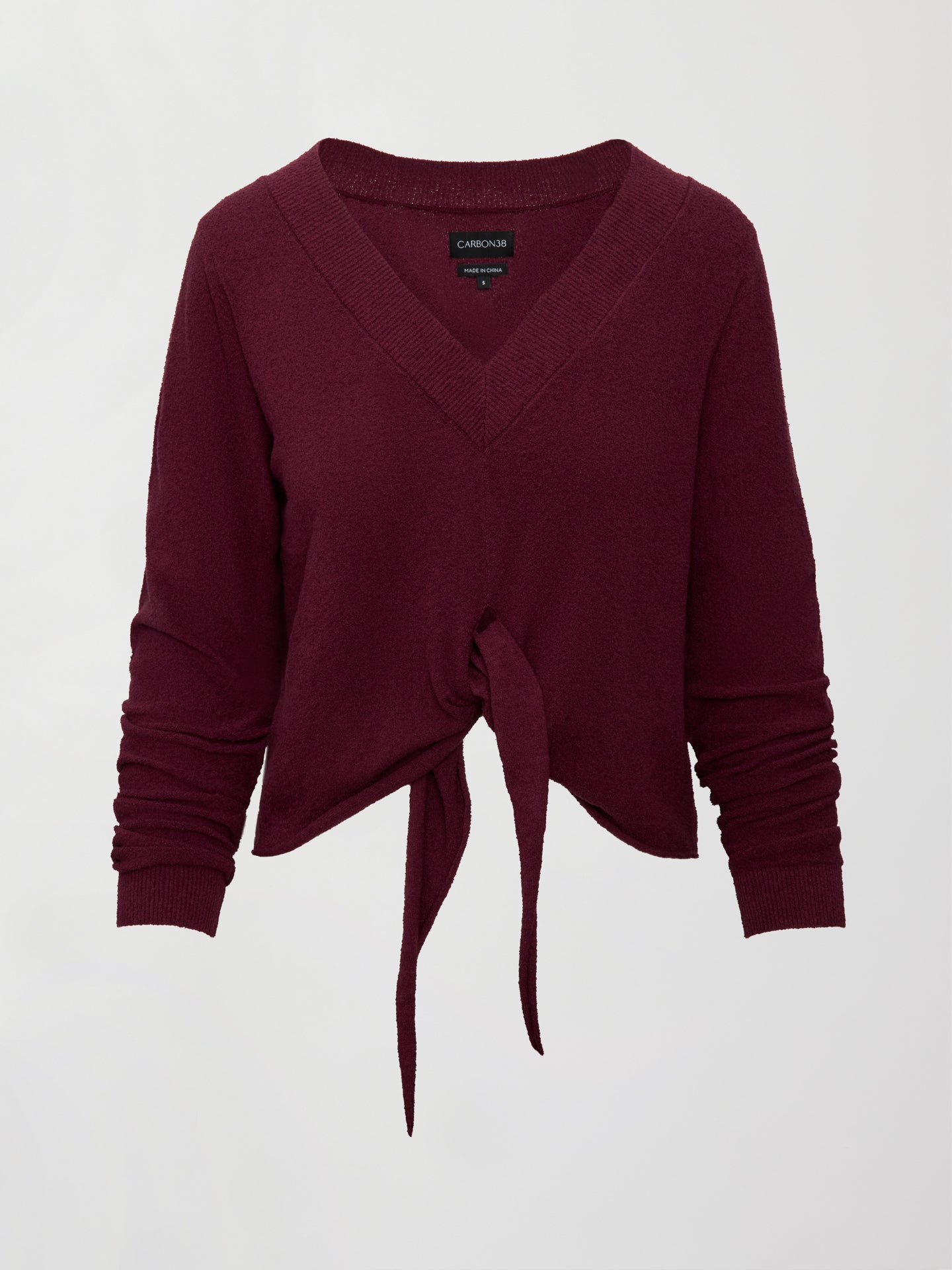 Carbon38 Knot Front Sweater - Fig