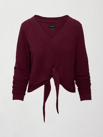 Carbon38 Knot Front Sweater - Fig