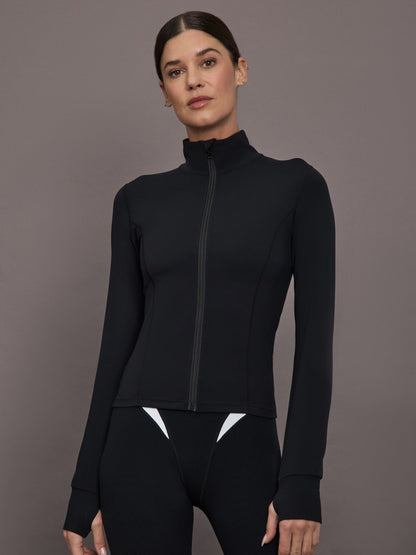 Carbon38 Full Zip Active Jacket in Melt - Black