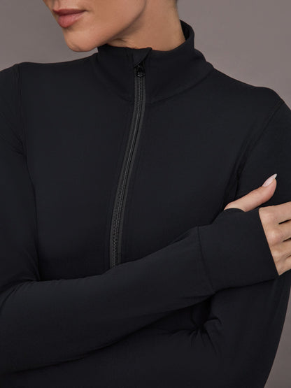 Carbon38 Full Zip Active Jacket in Melt - Black