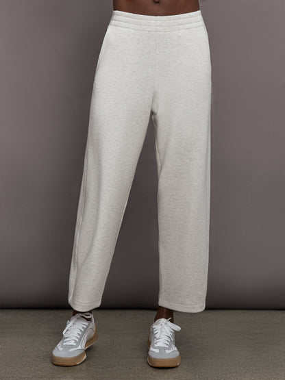 Carbon38 Barrel Leg Pant in Interlock - Moonbeam