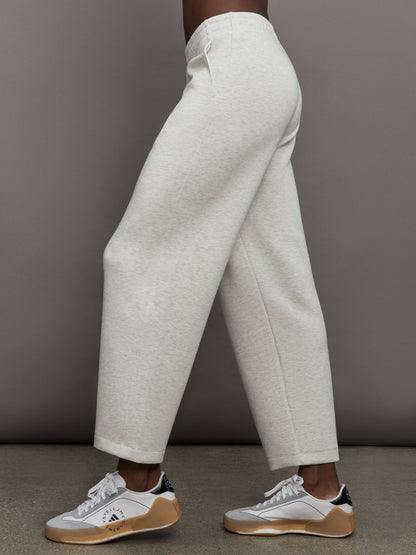 Carbon38 Barrel Leg Pant in Interlock - Moonbeam