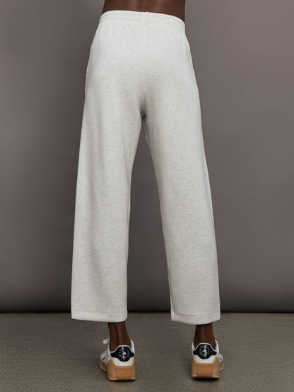 Carbon38 Barrel Leg Pant in Interlock - Moonbeam