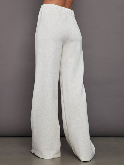 Carbon38 Pintuck Knit Pant in Interlock - Moonbeam Heather