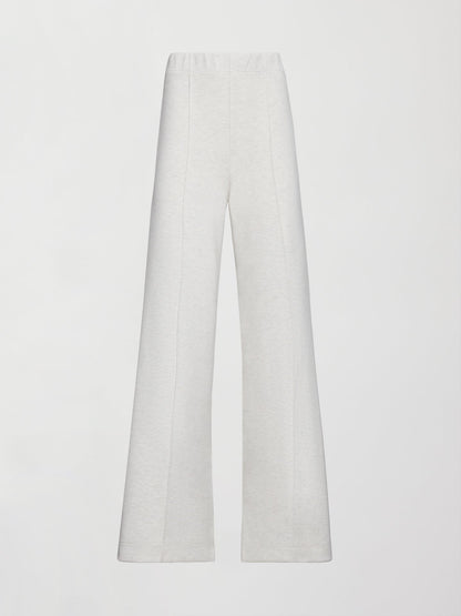 Carbon38 Pintuck Knit Pant in Interlock - Moonbeam Heather