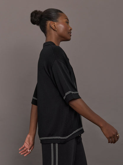Carbon38 The Coco Knit Shirt - Ink
